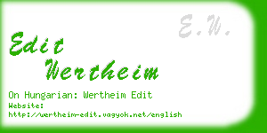 edit wertheim business card